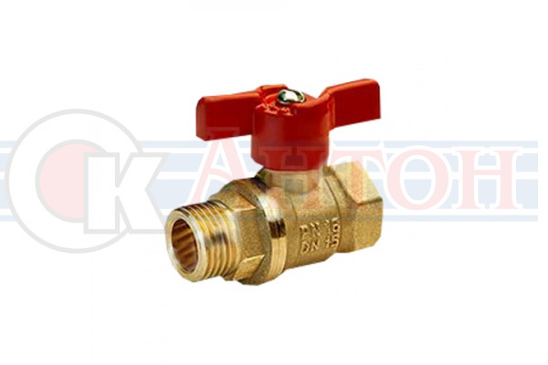 Кран шаровый бабочка 1/2" нар./нар. БОЛОГОЕ