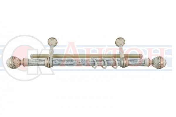 Карниз Валанс+У-шина 1,6м чайное золото/патина