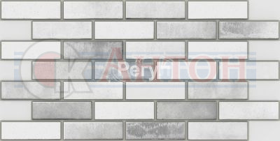 Панель ПВХ Кирпич "Акцент серый" 983х498мм (0,4895кв.м.).
