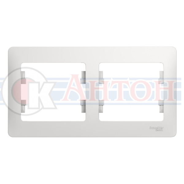 Рамка 2-местн белая  ГЛОССА