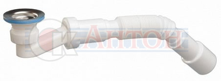 1622Сифон душев.низкий h70 вып.64 с г/т 1 1/2 40/50 Aquanova