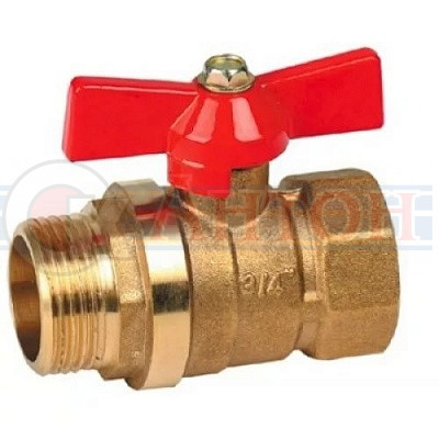 Кран шаровый бабочка 3/4" вн./нар. БОЛОГОЕ