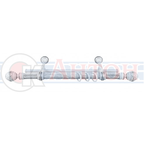 Карниз Валанс+У-шина 1,6м белое серебро/патина