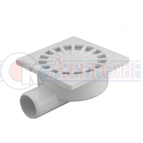 5020 Трап горизонт.D50 ПЛАСТ150*150мм Aquanova