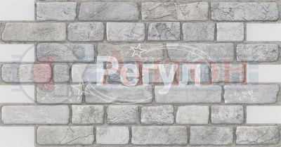 Панель ПВХ Кирпич "Ретро серый" 951х495мм (0,4707кв.м.).