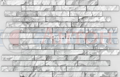 Панель ПВХ Кирпич "Элегант серый" 983х646мм (0,6350кв.м.).