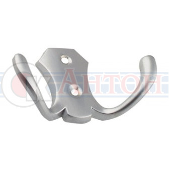 Крючок мебельный двухрожковый 04.43.07 №8 мат. хром