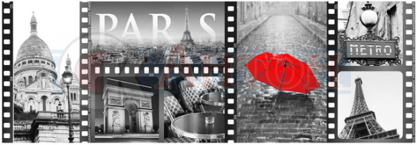 КУХОННЫЙ ФАРТУК "Ретро Зонтик"