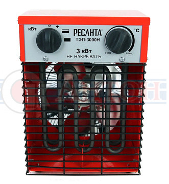 Пушка тепловая электрическая ТЭП-3000Н 2 режима 220В компактная