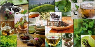 Панель ПВХ Мозаика "Ароматы чая" 957х480мм (0,4593кв.м.).