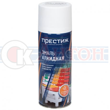 Престиж  аэрозоль белая глянц. алкидная унив. 425мл.