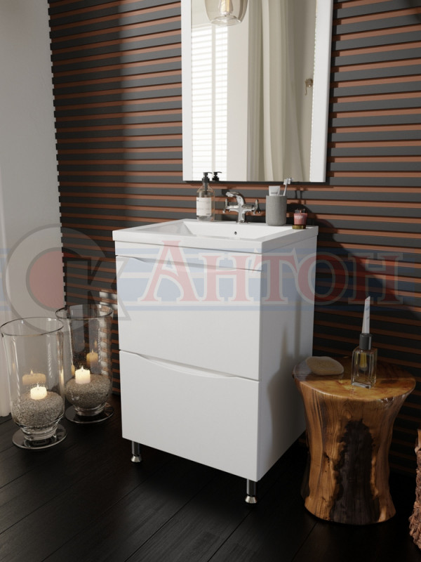 Тумба AURA АНДРЕЯ 50-2 с умывальником Andrea 50
