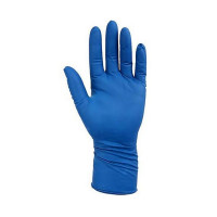 Перчатки нитриловые размер М черные/синие