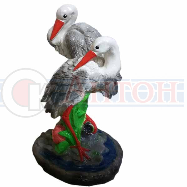 Два аиста 450мм фигура садовая.