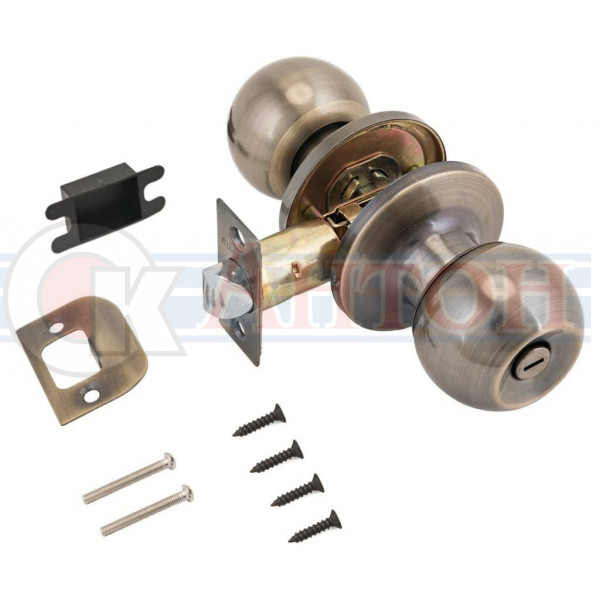 Ручка защелка 607 BK AB бронза фиксатор СТАНДАРТ