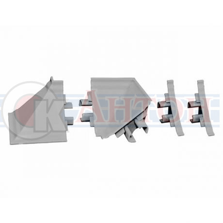 Угол наружн к плинтусу для столешницы Идеал Металлик