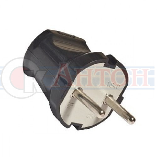 Вилка прямая б/з черная 6А