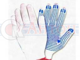 Перчатки 5Н с ПВХ Люкс, 6н (волна,протектор,точка)