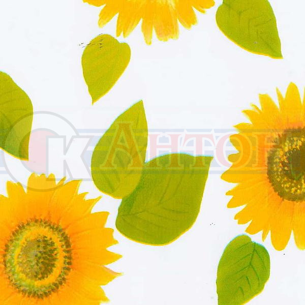 8115 Пленка с/к 0.45х8м подсолнухи на белом