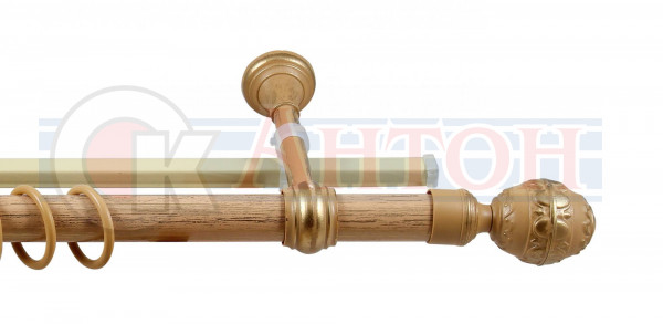 Карниз Валанс+У-шина 1,6м ясный дуб/патина