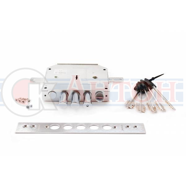 Замок врезной (77412) 9-6ЛК 3/15 ЛПЗ с защ.и задв.,б/тяг,3 ригеля,левый