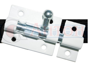 Шпингалет ЗТ 4 (40мм) белый Металист 