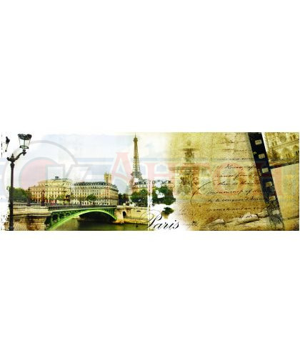 КУХОННЫЙ ФАРТУК двп Париж-Ретро 0,695 х 2,07х4мм.