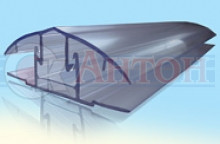 Поликарбонат профиль Н разборной 8-10мм 6м база+крышка бронза