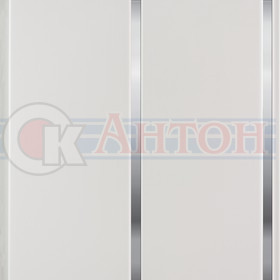 Панель пластик 3м*0,25м Белый металлик полосатый.