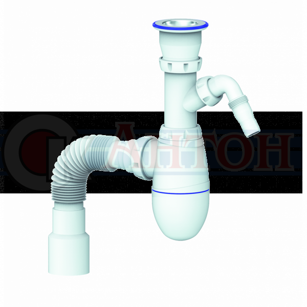 В320V Сифон для мойки с выходом под стир. машинку Unicorn