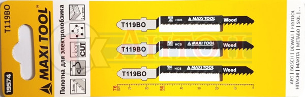 Полотно д /эл. лобзика Т119ВО (3шт) 19574 MaxsiTool