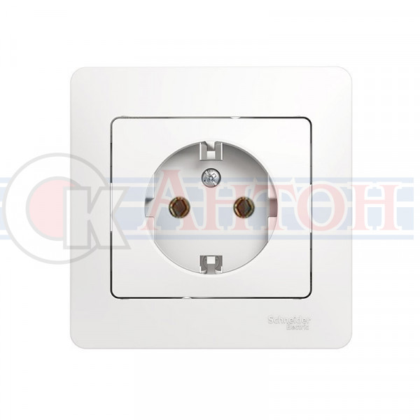 Розетка с/зк белая в сборе ГЛОССА