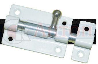 Шпингалет ЗТ 5 (50мм) белый Металист 