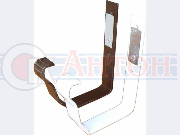 Держатель желоба 120*86(ПЭ-9003) белый карнизный (короткий)