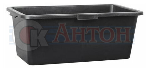 Таз строительный прямоугольный 45л черный БИБЕР