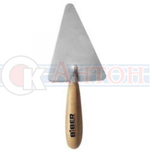 Кельма треугольная 200мм нерж. дерев. ручка 35442 БИБЕР