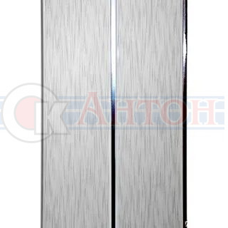 Панель пластик 3м*0,25м Серый металлик полосатый.