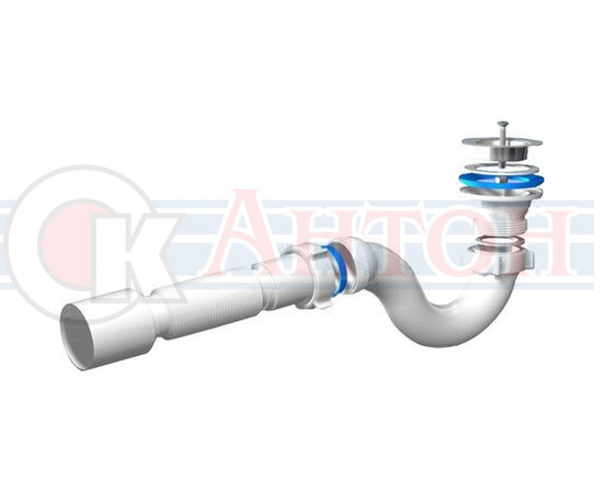 Е115 Сифон для душподдона 11/2*40 с г/т 40*50