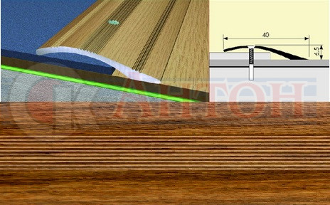 Порожки-кант 40мм (0,9м) дуб медовый
