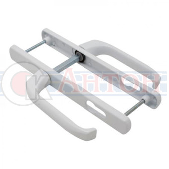 Гарнитур нажимной 25/85мм для ПВХ дверей белый 8143