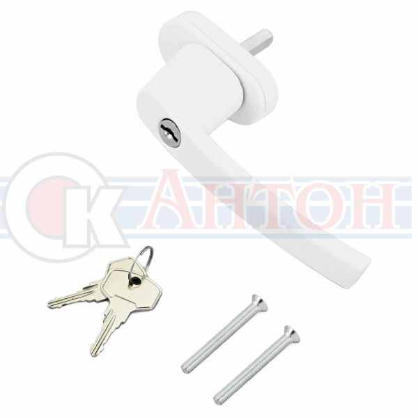 хРучка оконная метал.с ключом WH008/B/ Ral 9016