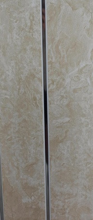 Панель пластик 3м*0,25м Отточенто бежевый металлик полосатый.