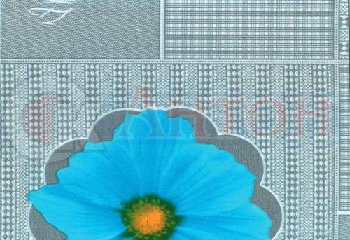 8301 D&B Пленка с/к 0,45х8м голубой цветок на серебряном