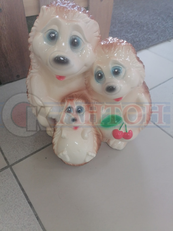 Семейка ежей 210мм фигура садовая.