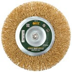 Корщетка д/дрели колесо100мм стальная латун. волнист. провол.  FIT