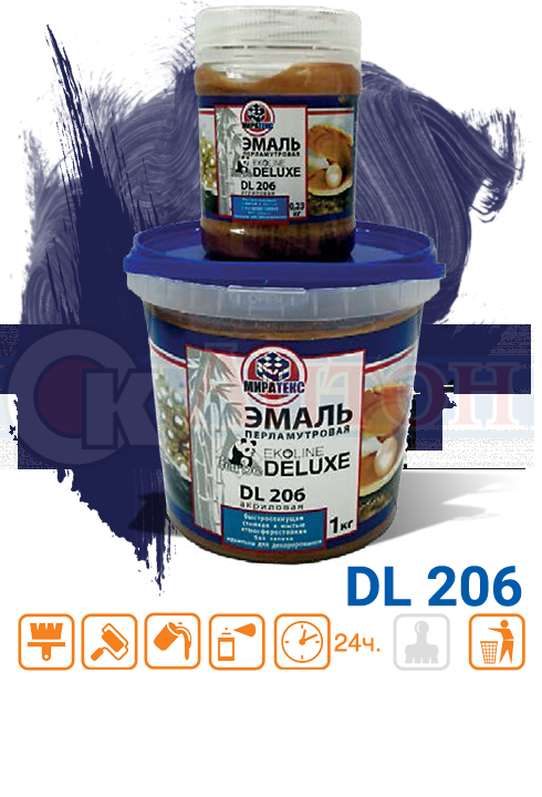 Делюкс эмаль ВДАК 1002 бронза-перламутр DL 206 0.23кг