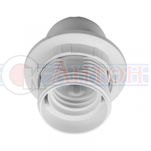 Патрон пластик Е27 с приж.кольцом