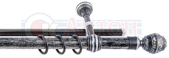 Карниз Валанс+У-шина 3,0м черненое серебро/патина