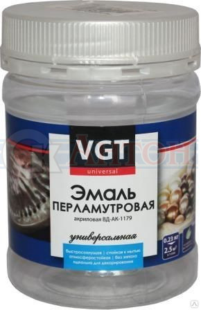 Делюкс эмаль ВДАК 1002 серебро-перламутр 0,23кг DL 206 